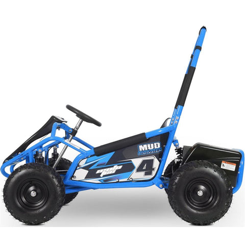 Image of MotoTec Mud Monster Kids Electric 48v 1000w Go Kart Full Suspension Blue