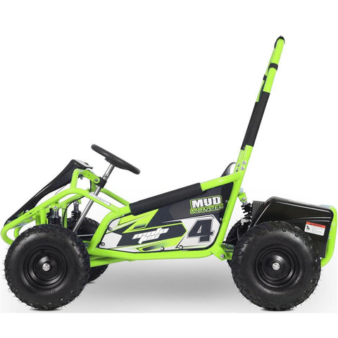 Image of MotoTec Mud Monster Kids Electric 48v 1000w Go Kart Full Suspension Green