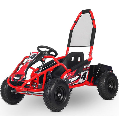 Image of MotoTec Mud Monster Kids Electric 48v 1000w Go Kart Full Suspension Red