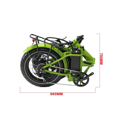 Image of EUNORAU E-FAT-MN 48V/12.5Ah 500W Fat Tire Electric Folding Bike - Electrik-Bikes