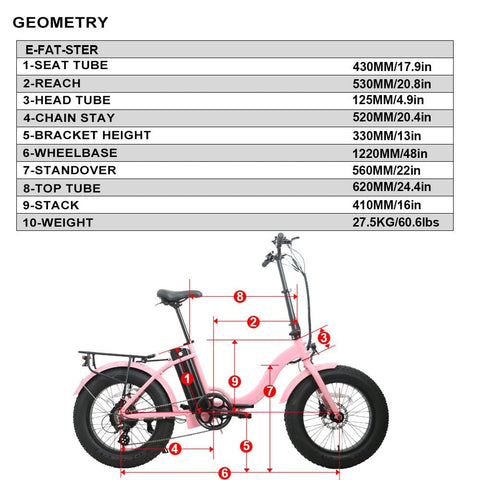 Image of EUNORAU E-FAT-STEP 48V/12.5Ah 500W Fat Tire Step-Thru Electric Folding Bike - Electrik-Bikes