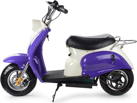 Image of MotoTec 24v Electric Moped Purple