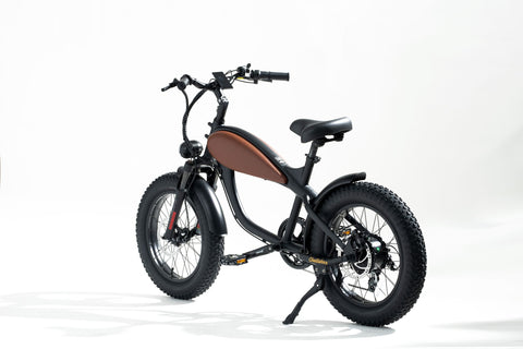 REVI Bikes Cheetah Mini 48V 500W Peak 750W Fat Tire Electric Cruiser Bike - Electrik-Bikes