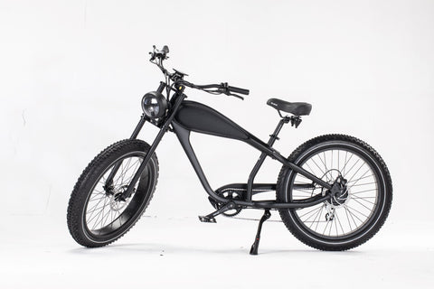 Image of REVI Bikes Cheetah Plus 48V/17.5Ah 750W Fat Tire Electric Cruiser Bike - Electrik-Bikes